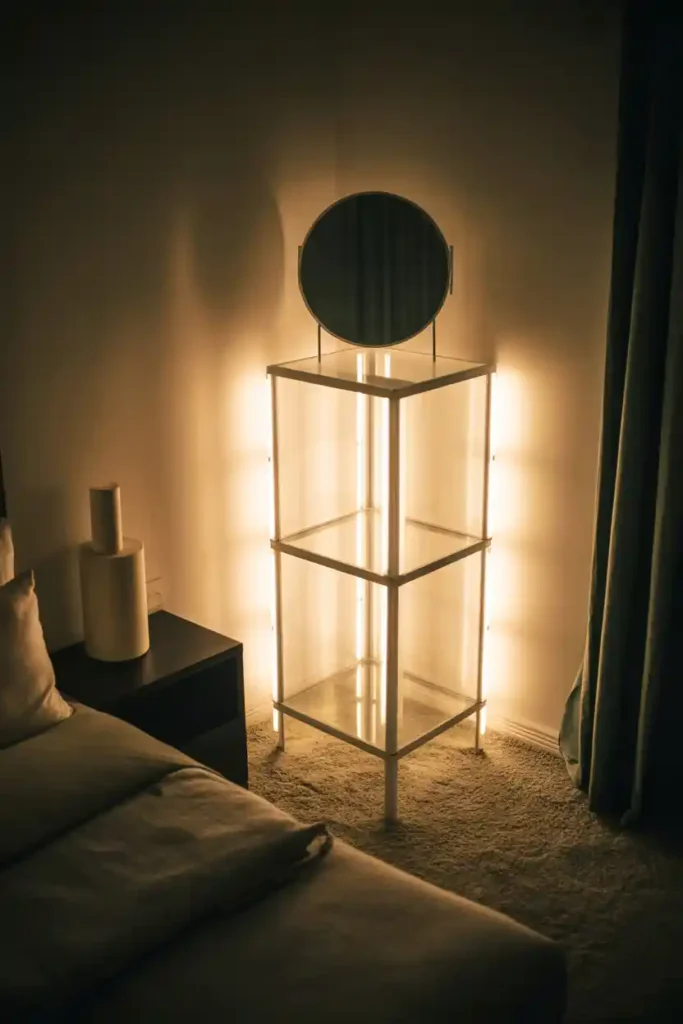Transparent Stack Box Vanity Tower