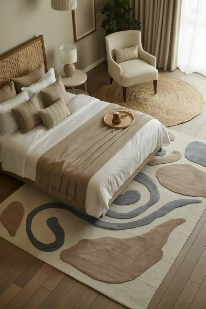 Rug Placement to Define “Zones” in One Room