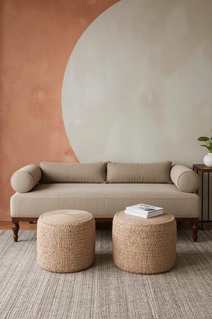 Upholstered Bench in Place of Sofa