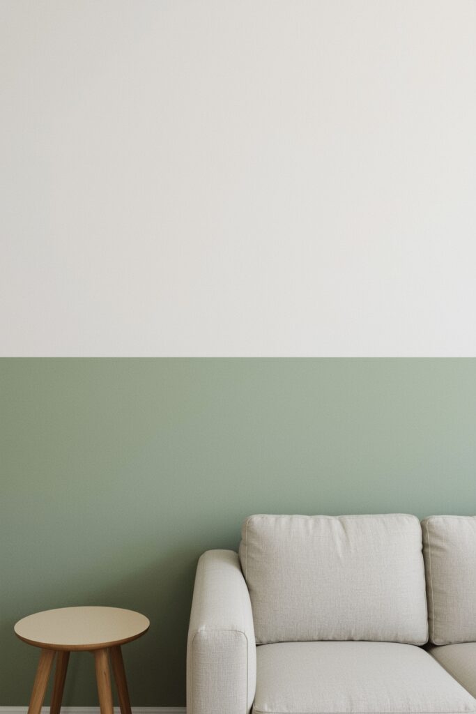 Half-Painted Wall for a Stylish Split