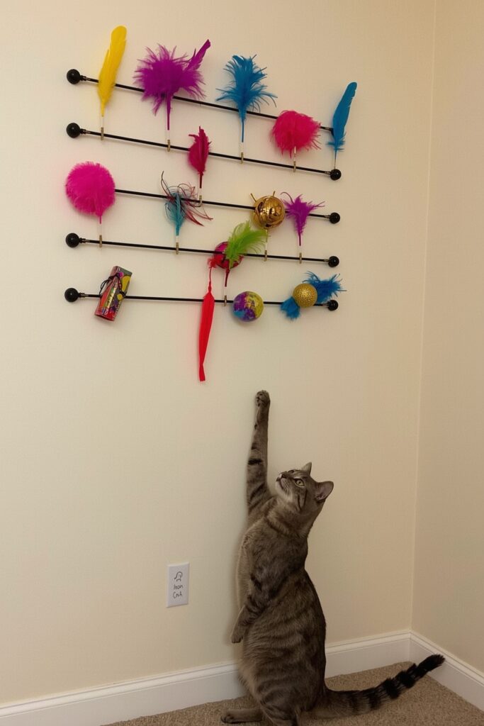Magnetic Curtain Rod Toy Station