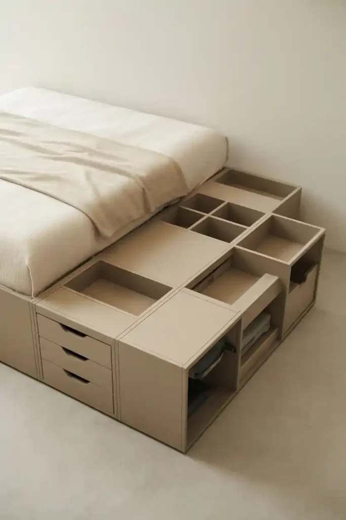Modular Storage Bed with Interchangeable Units