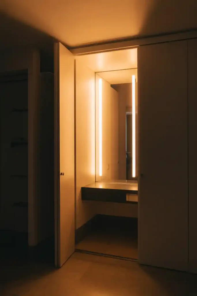 Pocket-Door Alcove Vanity Niche