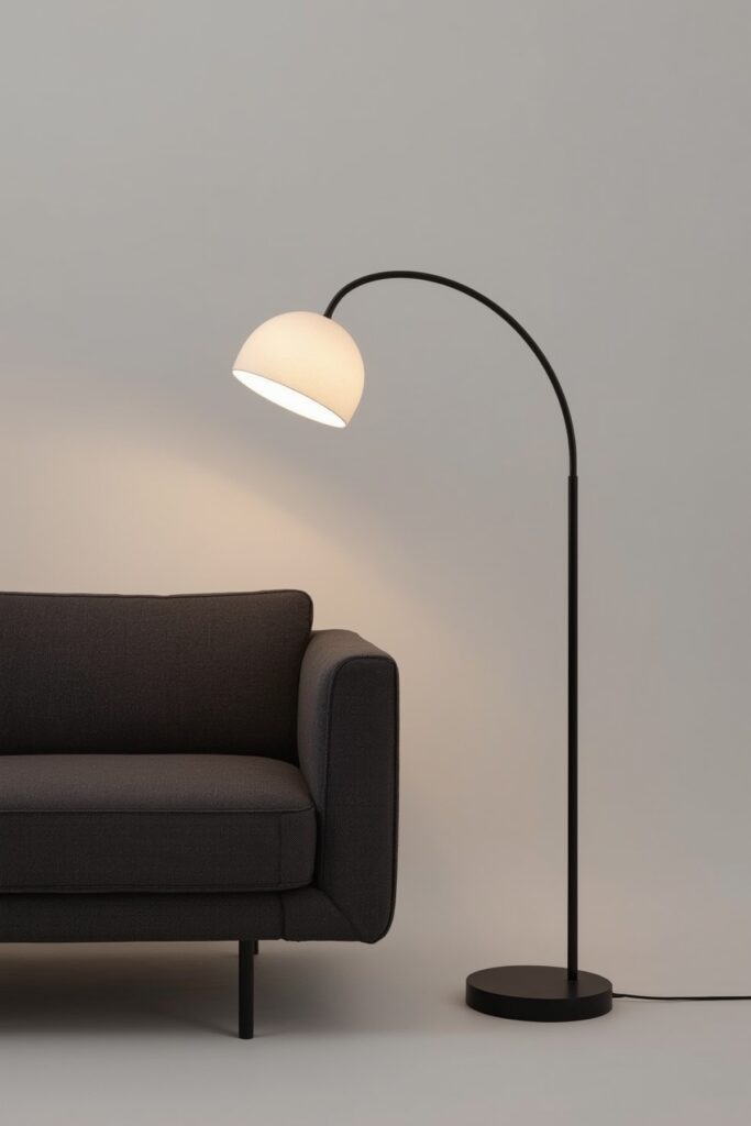 Arched Floor Lamp to Save Table Space