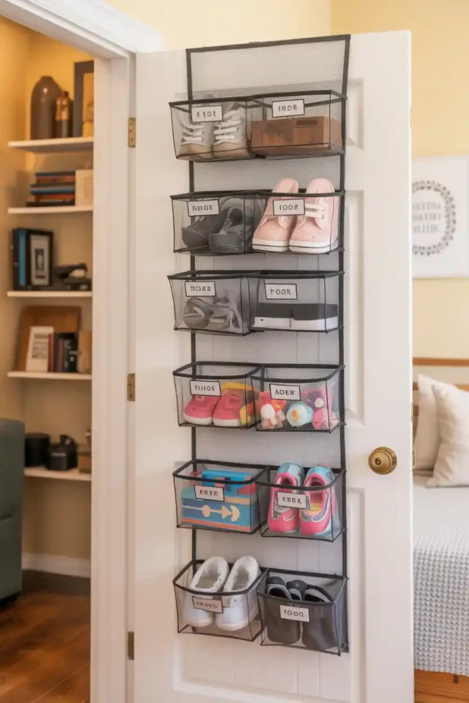 Sturdy Mesh Over-Door Shoe Organizer