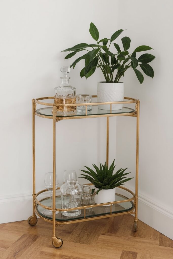 Compact Bar Cart for Function and Style