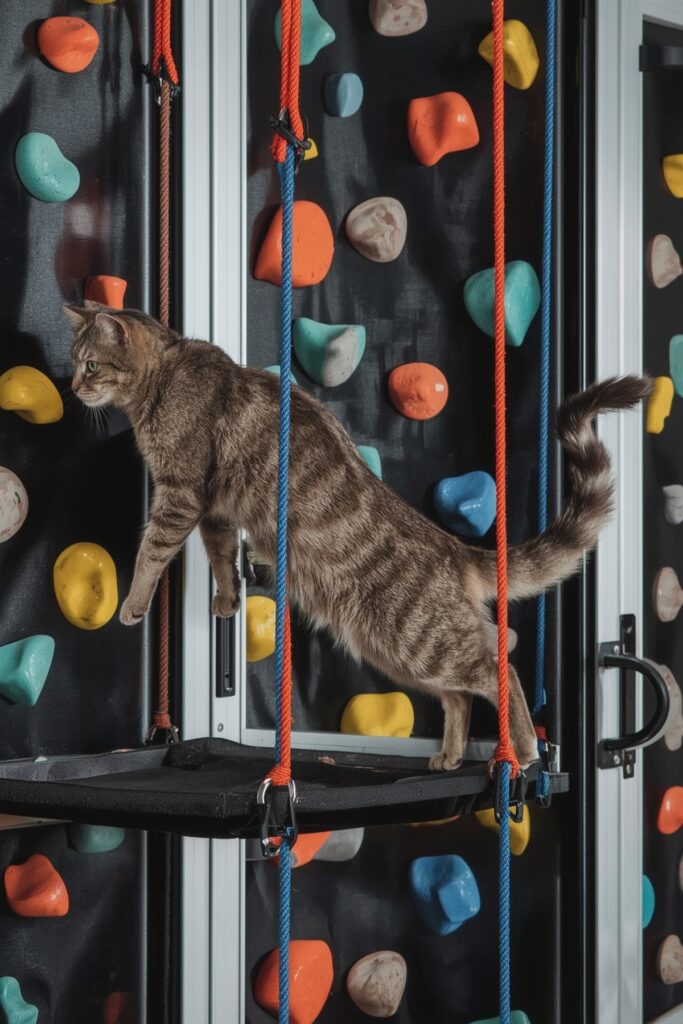 Fold-Up Wall Cat Gym for Daily Exercise