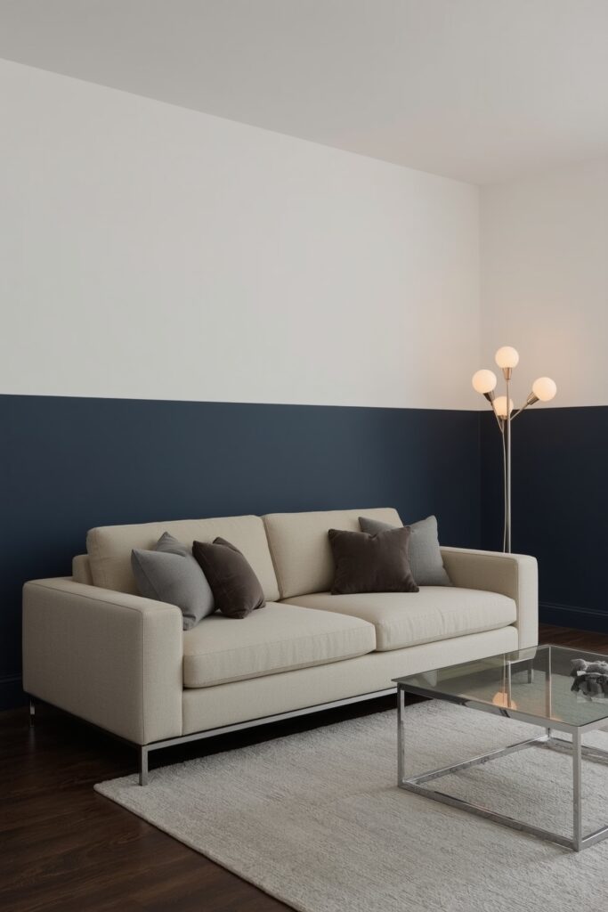 Dual-Tone Painted Walls for Illusion