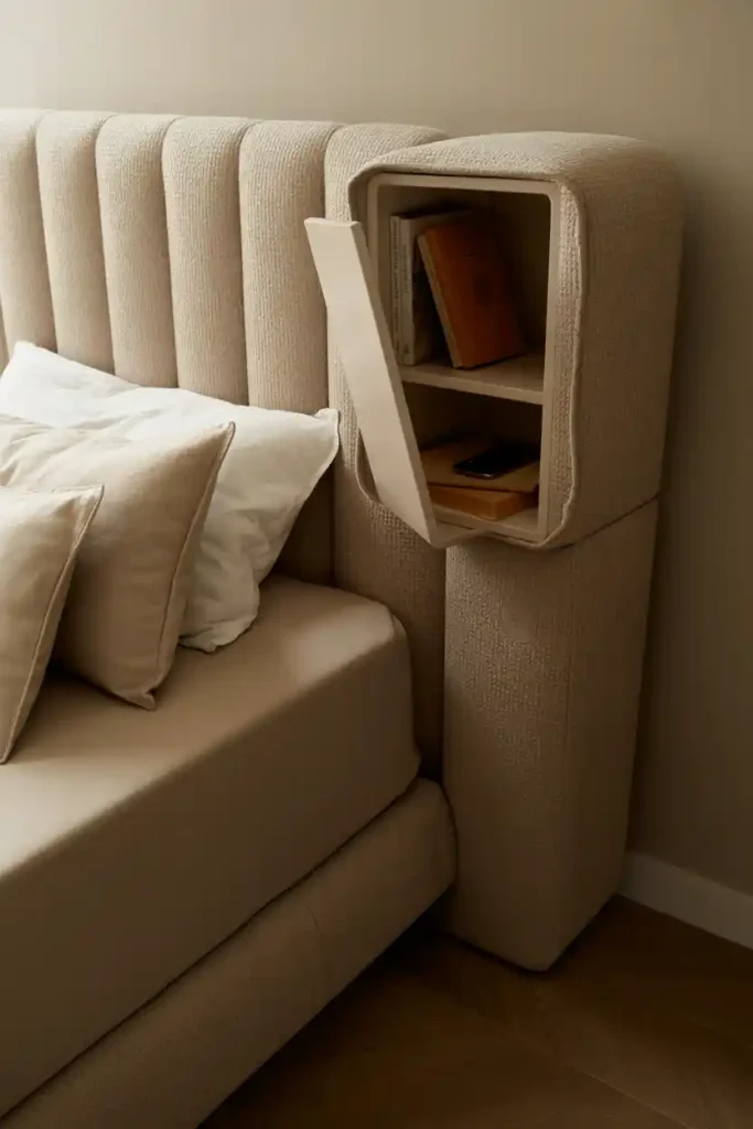 Headboard With Hidden Storage Cubbies