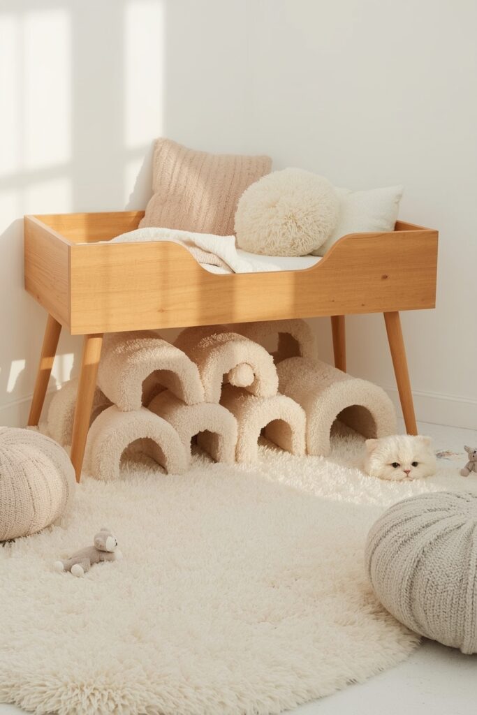 Under-Bed Tunnel Playground for Cats