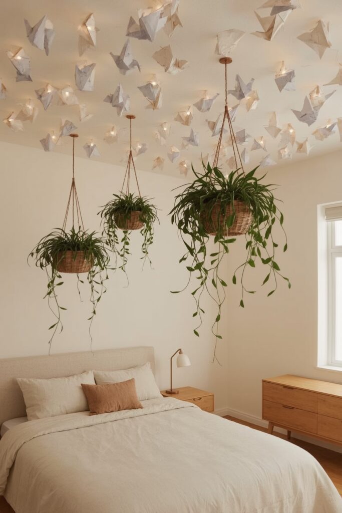 Ceiling-Hung Decor to Free Surfaces