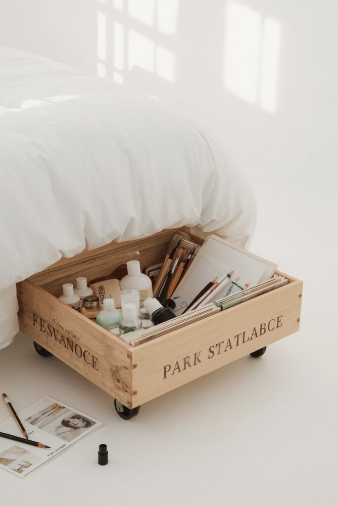 Rolling Under-Bed Craft Organizer