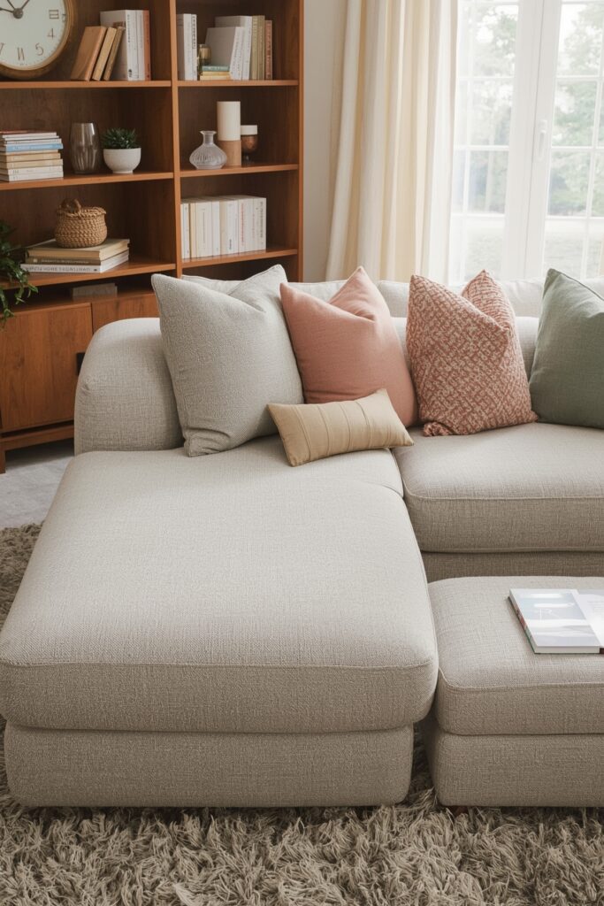 Bean Sofa with Modular Pillow Backs