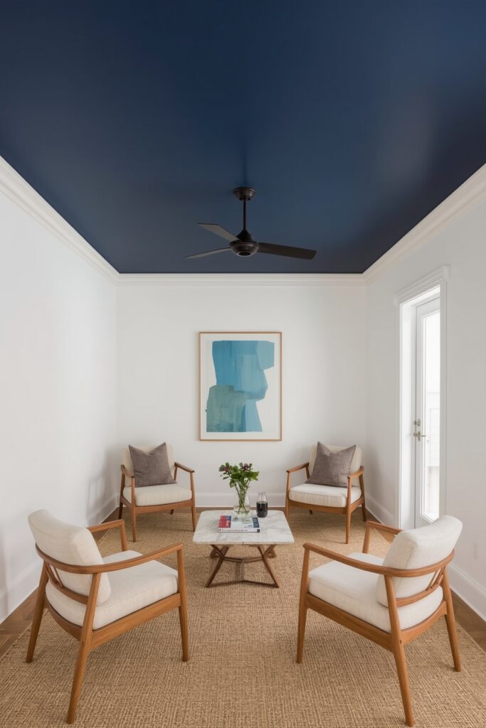 Bold Ceiling Paint for a Surprise Element