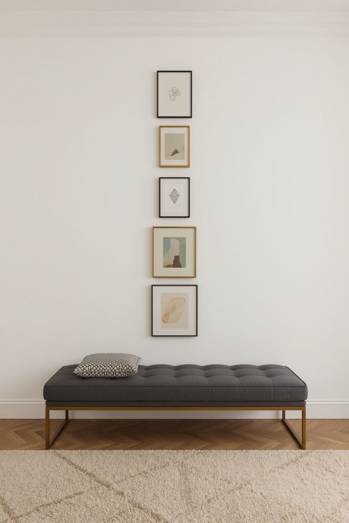 Lounge with Vertical Art Clusters