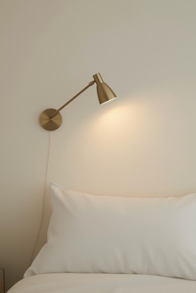 Mounted Reading Light to Save Table Space