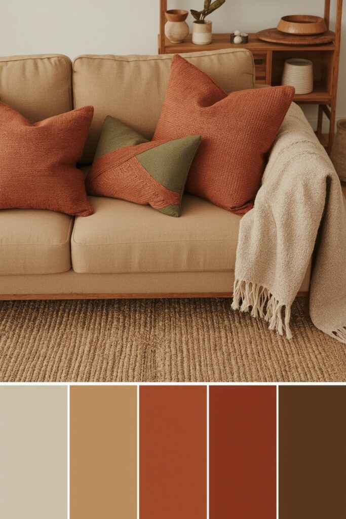 Earth-Toned Palette for Visual Warmth
