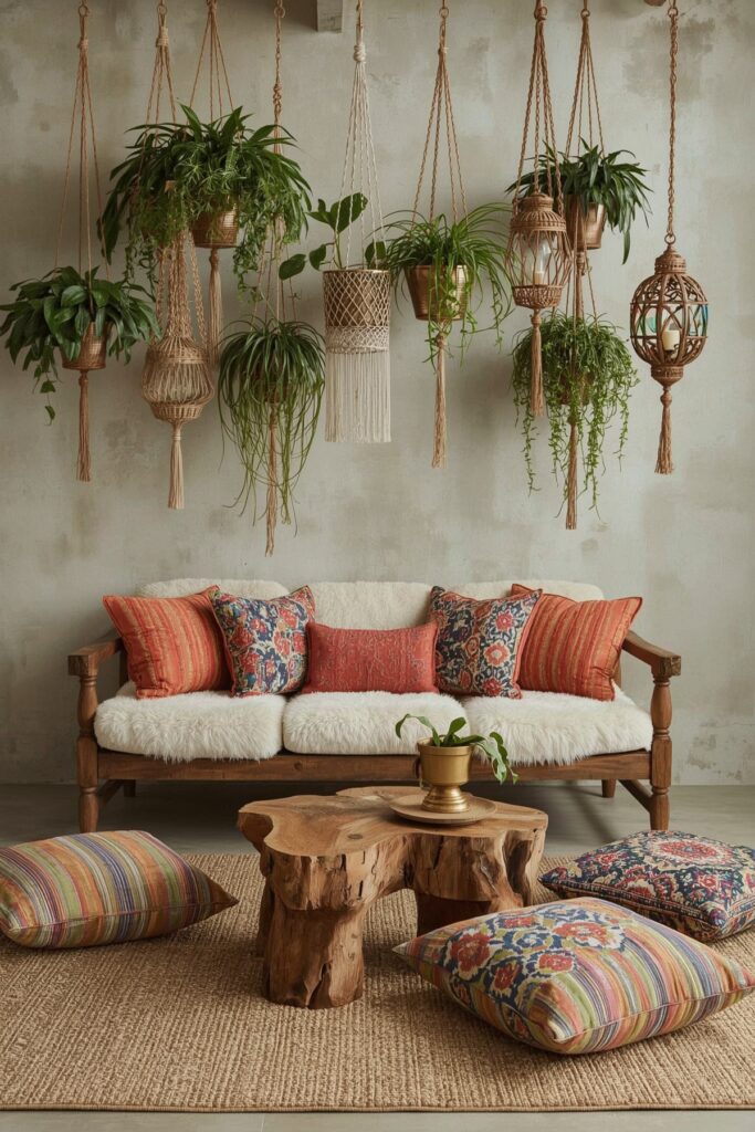 Single Long Bench + Floor Cushions