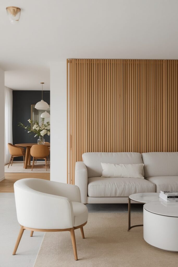 Lounge with Half-Height Room Divider