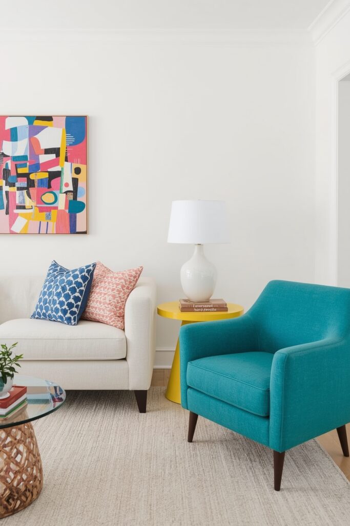 Pop of Color Through Accent Furniture