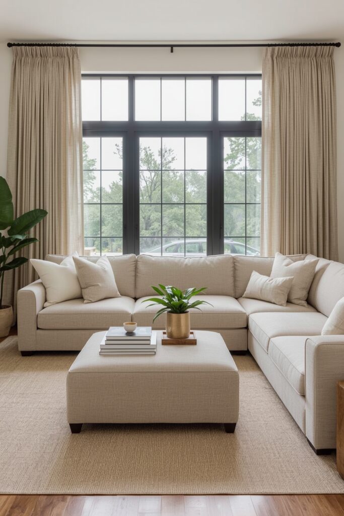L-Shaped Sofa Framing a Window