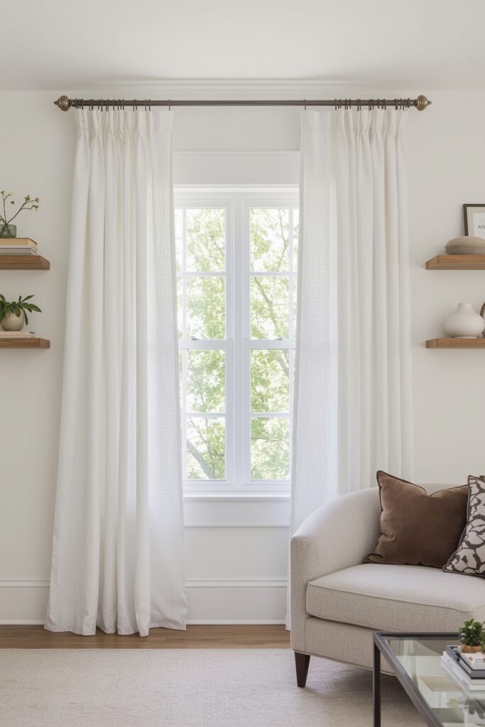 Use of Ceiling-Mounted Curtain Rods