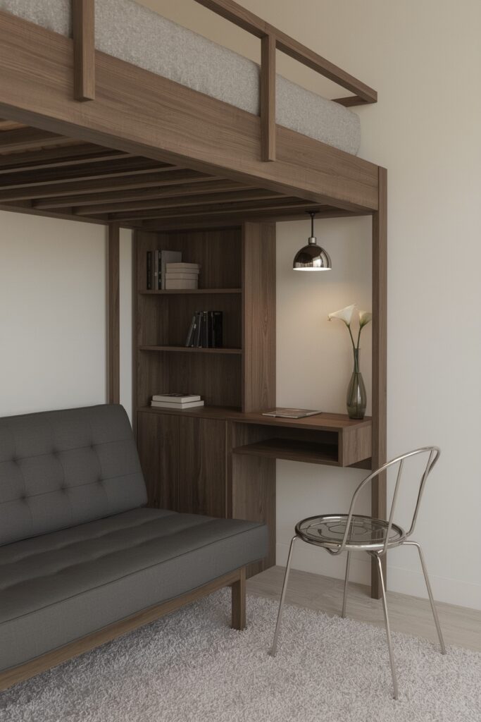 Lounge Zone Beneath a Loft Bed