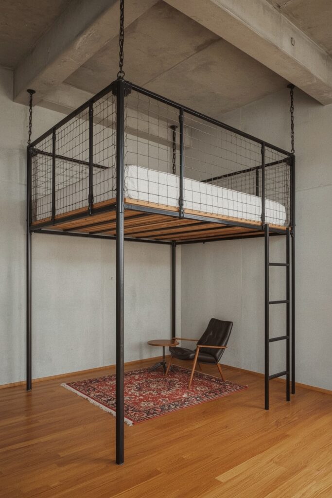 Floating Loft Suspended from the Ceiling