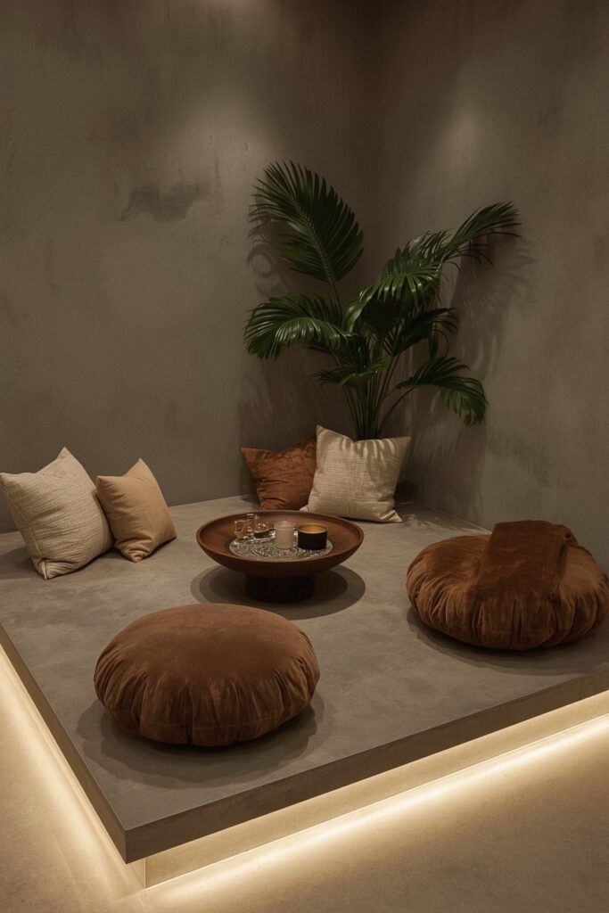 Lounge on a Raised Platform with Steps