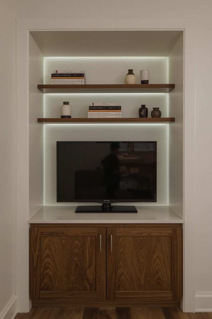 Built-In Alcove Entertainment Nook