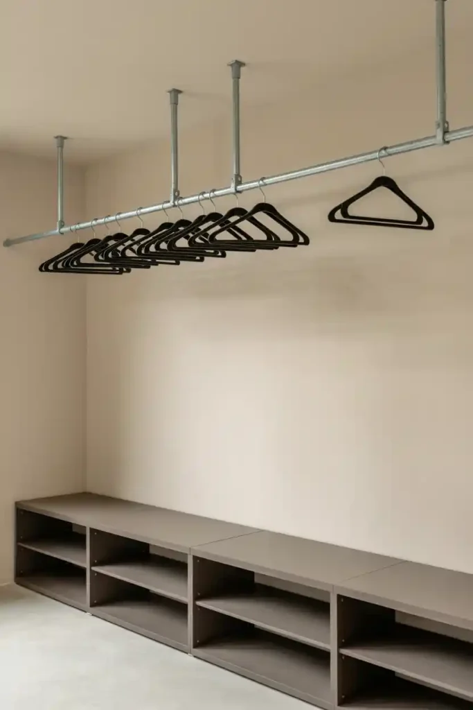 Ceiling-Hung Clothing Rack
