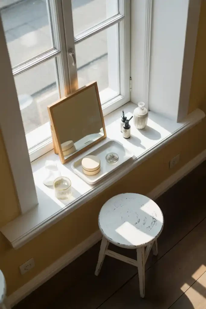 Window-Sill Slimline Shelf Vanity