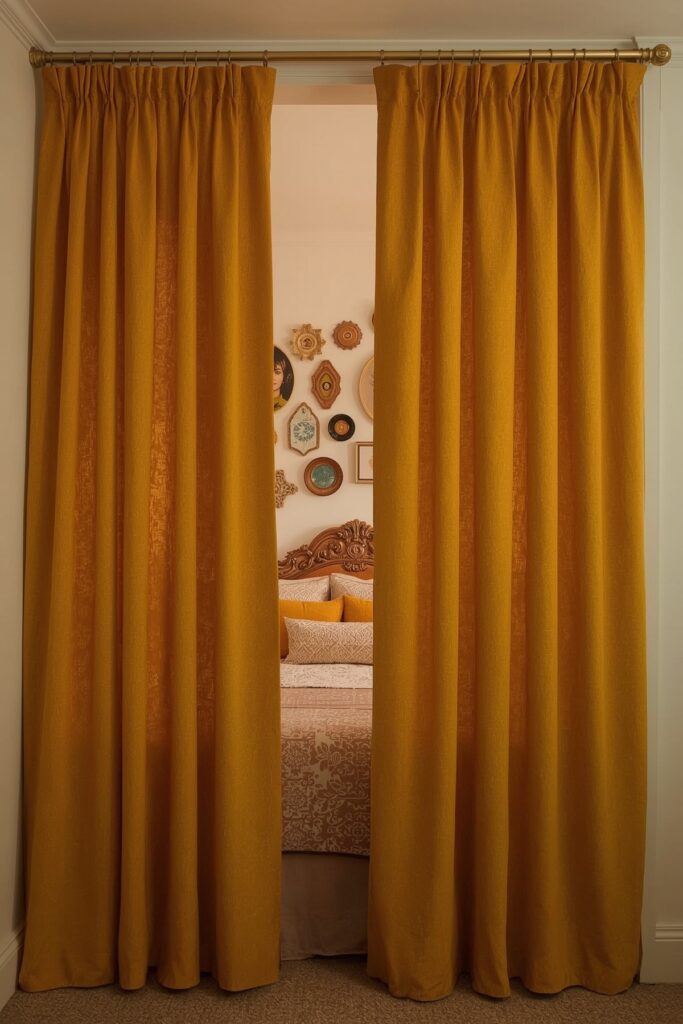 Floor-to-Ceiling Curtain Divider