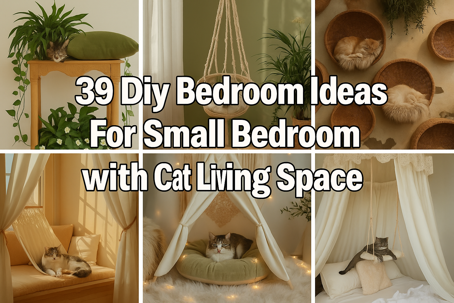 39 DIY Bedroom Ideas for Small Rooms with Cat Living Space