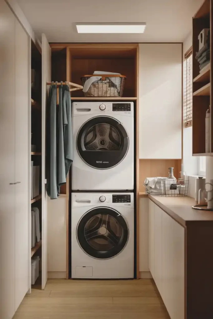Stackable Washer-Dryer Units to Maximize Floor Space
