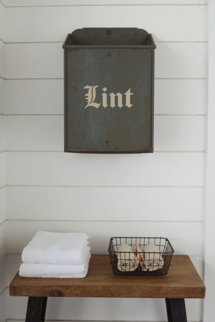 Vintage Lint Bin Sign



