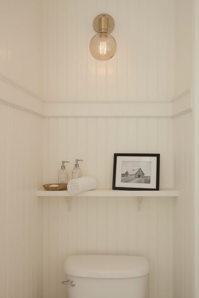 Beadboard Paneling with Shelf Ledge



