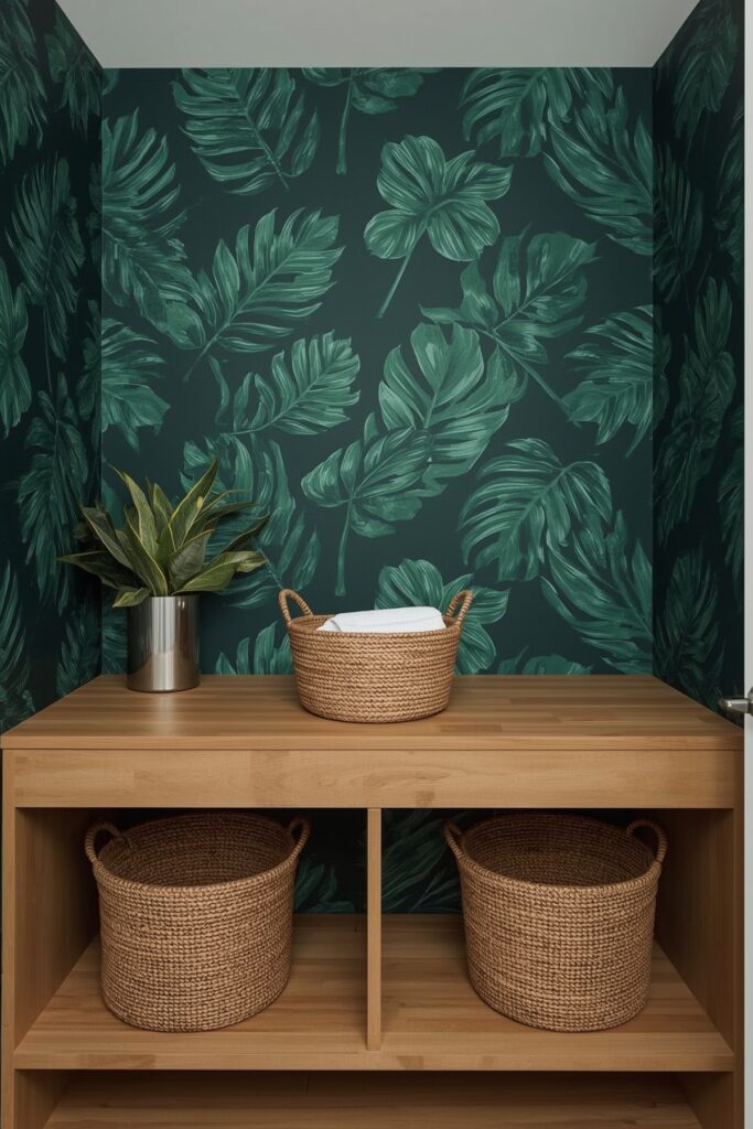 Oversized Tropical Leaves in Deep Green



