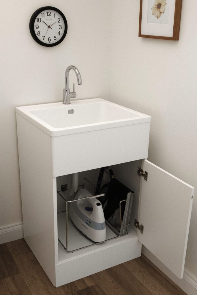 Sink Station with Folding Ironing Drawer

