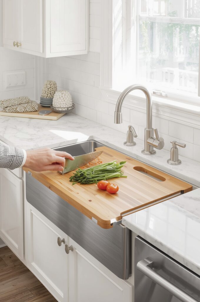 Slide-Out Cutting Board Over the Sink