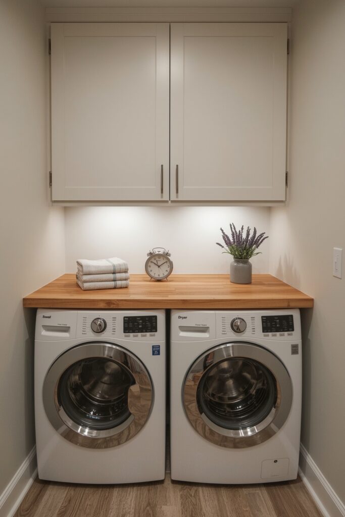 Butcher Block Countertops Over Washer/Dryer
