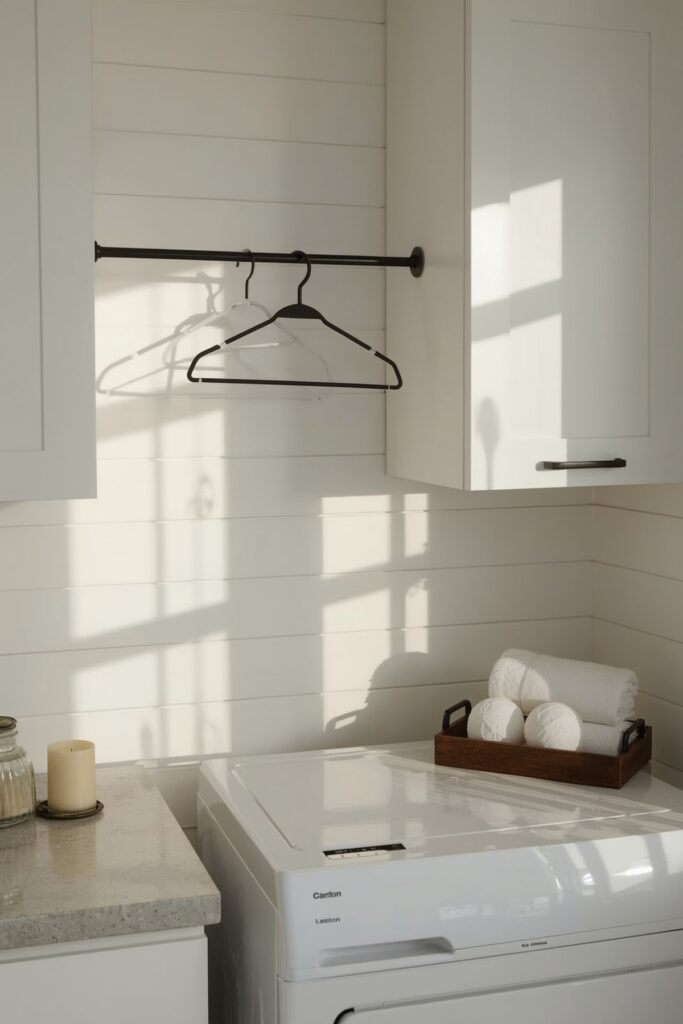 Mounted Hanging Rod Between Cabinets


