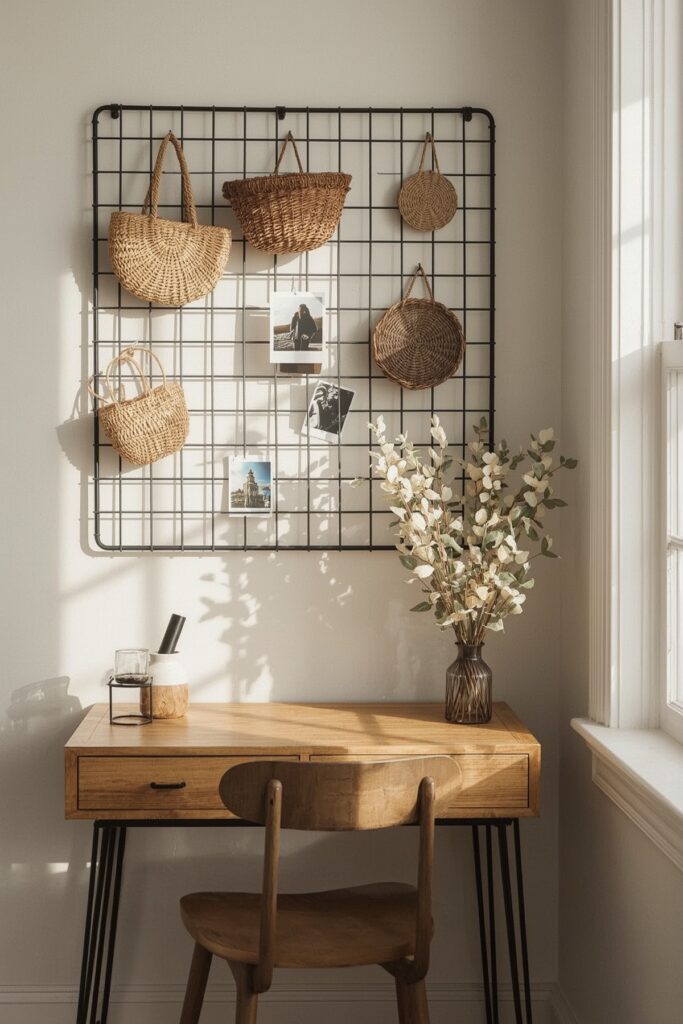 Wall Grid Organizer for Decor and Function