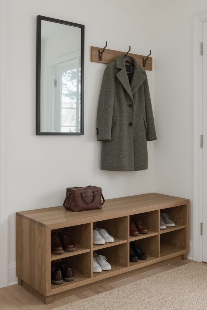 Bench with Built-In Shoe Storage