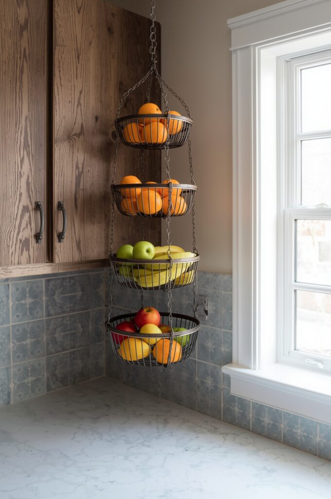 Hanging Fruit Baskets to Free Counter Space