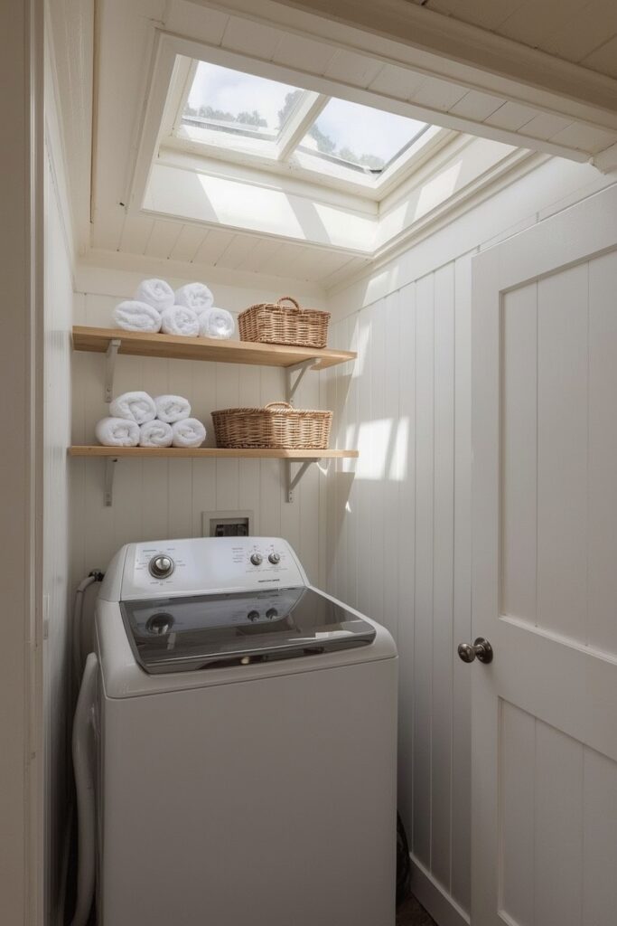 Shed-Style Mini Laundry with Skylight


