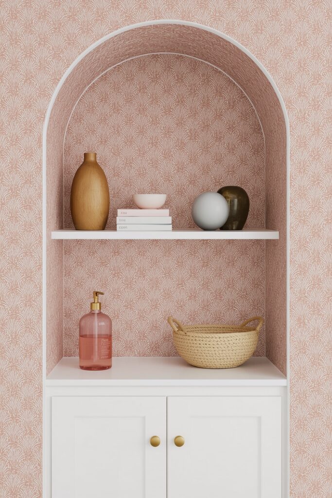 Scallop Shell Pattern in Dusty Rose


