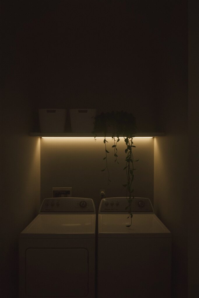 Upper Shelf with LED Strip Accent Lighting