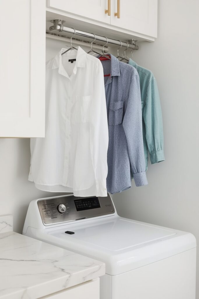Under-Cabinet Hanger Rail for Quick Drying