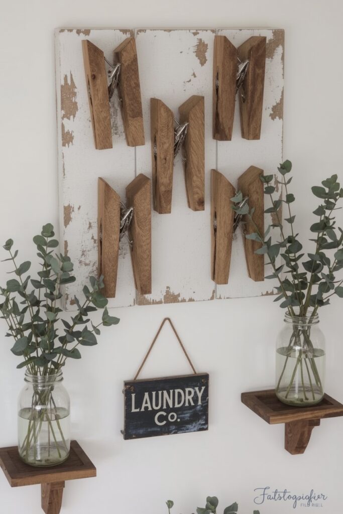 DIY Clothespin Wall Art
